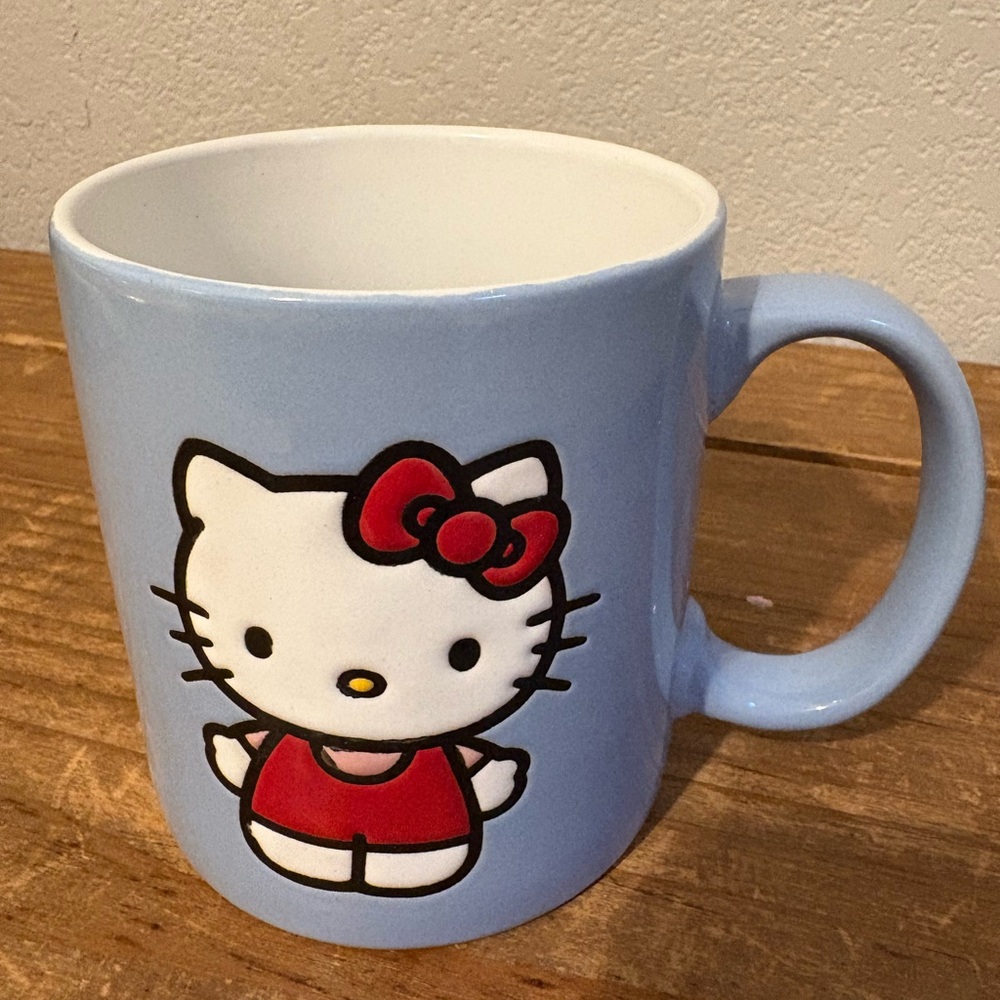 SOLD 😊 NEW Sanrio Hello Kitty Blue Ceramic Mug